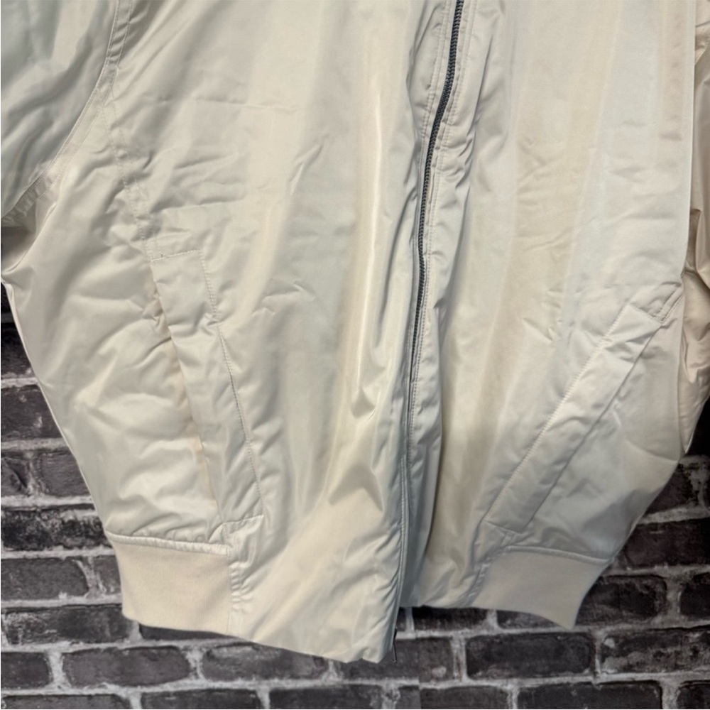 NWT Athleta SATEEN BOMBER jacket Bone cream size M‎ - Picture 6 of 14